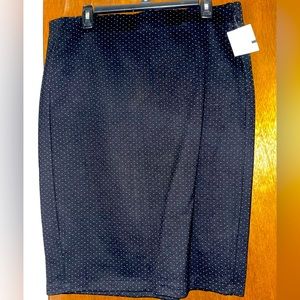 NWT Black white pin dot skirt size 14